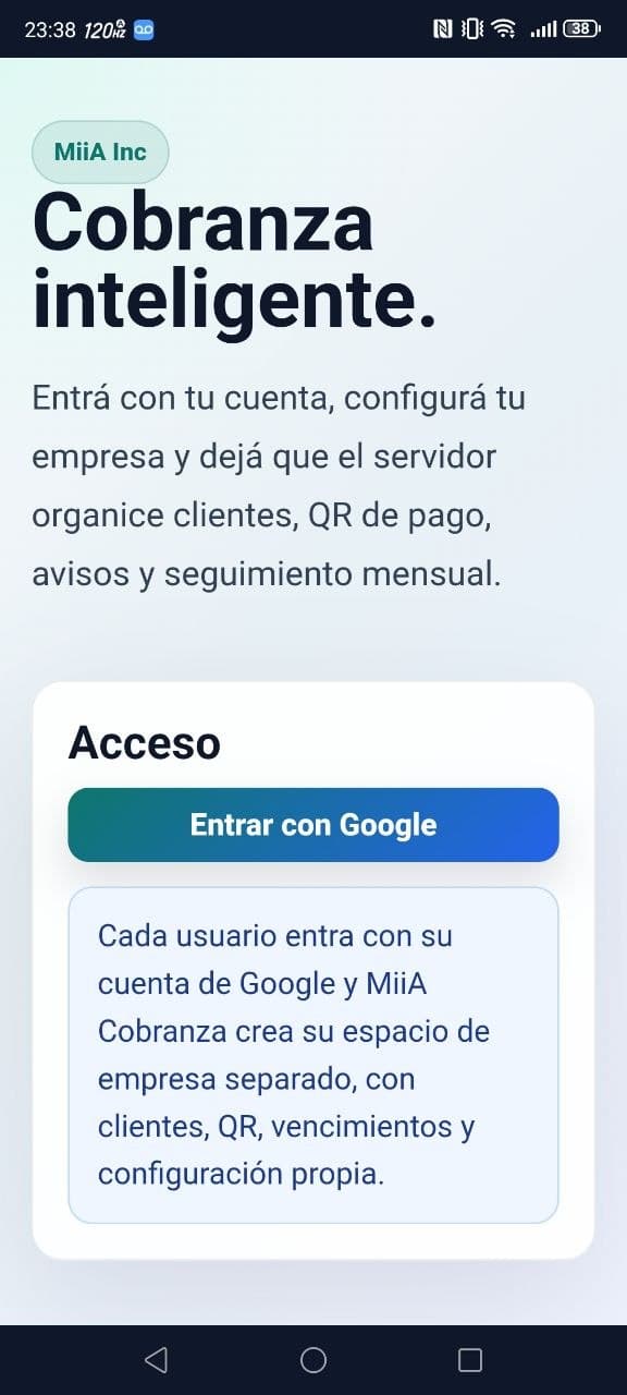 MiiA Cobranza Inteligente: Seguimiento mensual